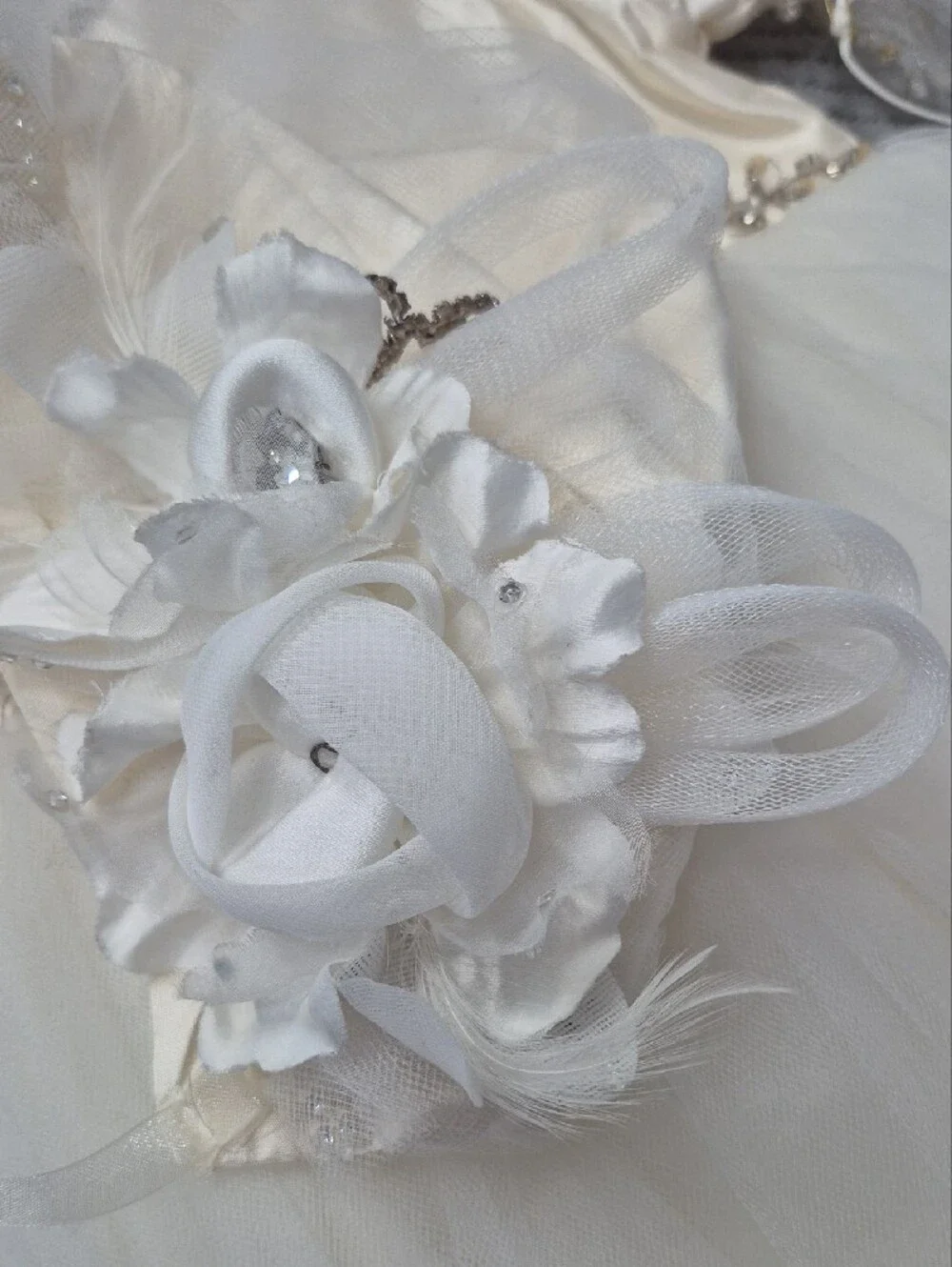 NWT Christie Helene Luxury Heirloom Rare Silk Couture Christening Gown Bonnet 6M